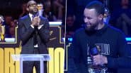 ‘You Were First To Choose US’: Stephen Curry Lauds Andre Iguodala On Veteran Star's Jersey Retirement Ceremony Ahead of Warriors vs Mavs NBA 2024-25 Match (Watch Video)