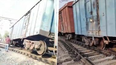 Madhya Pradesh Train Derailment: 3 Wagons of Goods Train Derail Near Katni Junction, No Casualties Reported (Watch Video)