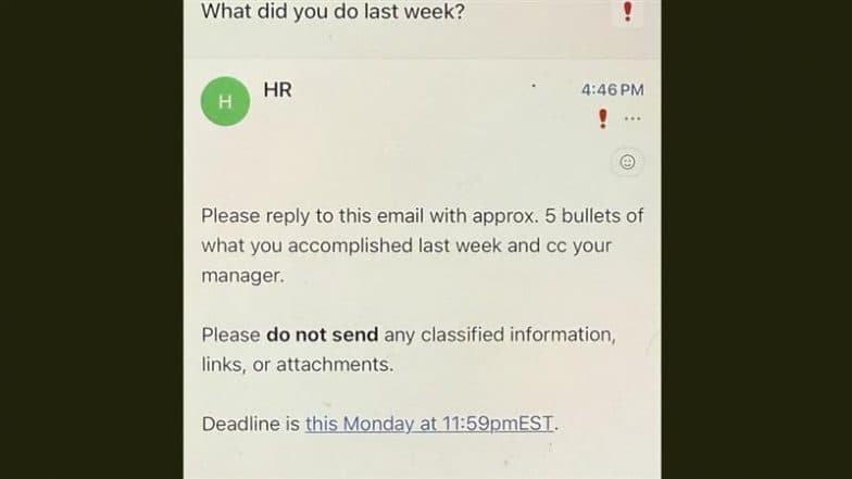 ‘What Did You Do Last Week?’: Federal Employees Receive Emails Demanding Weekly Reports To Justify Their Work or Resign