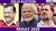 Delhi Election Result 2025: Live News Updates on Delhi Assembly Elections Results, Initial Trends, Winning Candidates and Party-Wise Seat Numbers