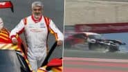 Ajith Kumar’s Car Crashes Twice During Spain Race; Actor Escapes the Accident Unhurt (Watch Viral Videos)