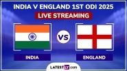 India vs England Free Live Streaming Online, 1st ODI 2025: How To Watch IND vs ENG Cricket Match Live Telecast on TV?