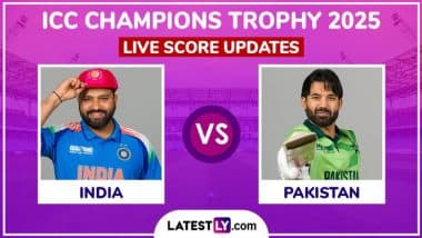 India Cricket National Team vs Pakistan National Team ICC Champions Trophy 2025 Live Score Updates