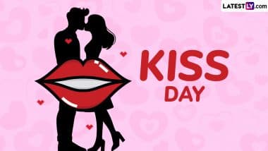 Kiss Day 2025 Wishes: Share Happy V-Day Messages, Love Quotes, GIFs, Greetings, HD Wallpapers and Images To Celebrate the Day With a Sweet Kiss