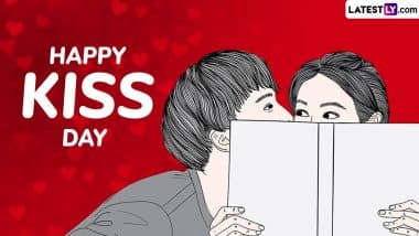 Happy Kiss Day 2025 Greetings for BF and GF: Wish Your Valentine With These Kiss Day Messages, Romantic Quotes, HD Images, GIFs and Wallpapers