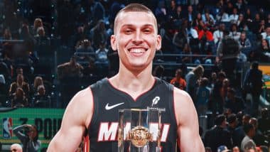 NBA All-Star 2025: Tylor Herro Wins 3-Point Shooting Championship Denying Damian Lillard ‘Three-Peat’ (Watch Video)