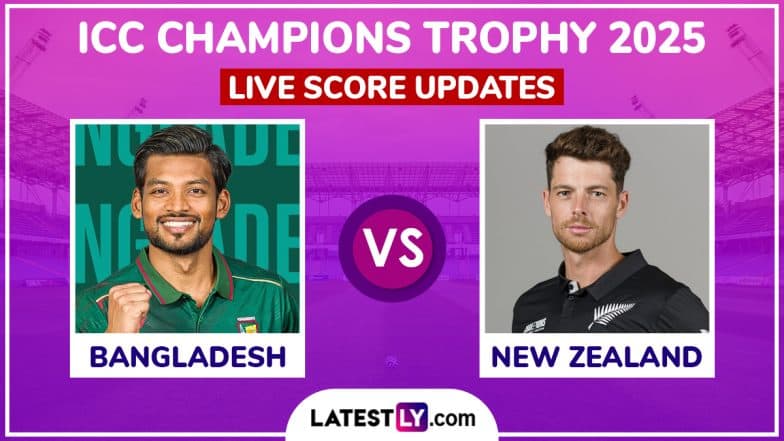 NZ Win By Five Wickets | Bangladesh vs New Zealand Live Score Updates of ICC Champions Trophy 2025: Rachin Ravindra, Michael Bracewell Guide Black Caps to Semi-Finals