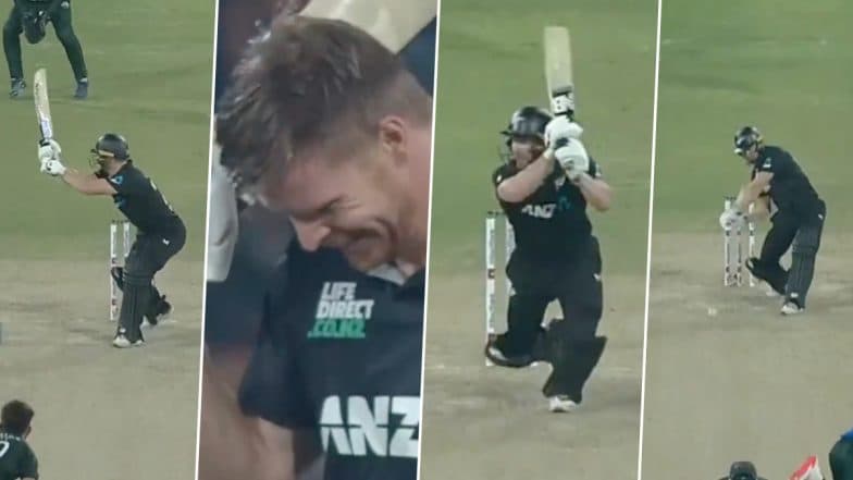 Glenn Phillips Loots Shaheen Afridi For 23 Runs En Route Maiden ODI Hundred During Pakistan vs New Zealand Tri-Series 2025 1st ODI (Watch Video)