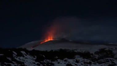 Mount Etna Eruption: Lava Meets Snow as Italy's Etna Volcano Erupts, Stunning Videos and Pics Surface