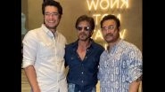 Shah Rukh Khan Attends &lsquo;Loveyapa&rsquo; Screening, Shares Warm Hugs With Aamir Khan and Junaid Khan at the Premiere (Watch Video)