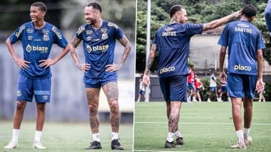 Santos FC Shares Neymar’s First Training Session Images as Brazilian Star Returns to His Boyhood Club (See Pics and Videos)