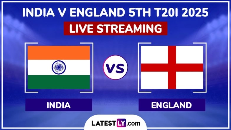 Where to Watch India National Cricket Team vs England Cricket Team Live Streaming, 5th T20I 2025