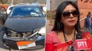 Mahua Maji Car Accident: JMM MP Injured While Returning From Maha Kumbh After Her Car Hit Truck on Roadside in Jharkhand&rsquo;s Latehar District (Watch Video)