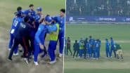 Spectator Invades Pitch, Joins Afghanistan Players' Celebration After Win Against England in ICC Champions Trophy 2025 Match (Watch Video)