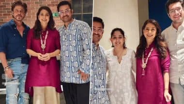 ‘Precious Moment’: Juhi Chawla Poses With Shah Rukh Khan and Aamir Khan at Junaid Khan’s ‘Loveyapa’ Screening, Shares Photos!