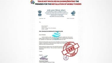 Received Letter Issued in Name of TRAI Granting Permission for Installing 5G Mobile Tower? PIB Fact Check Says It Is Fake