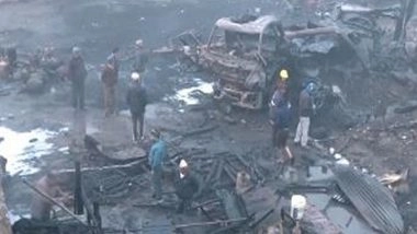 India News | Ghaziabad: LPG Truck Blaze Doused, No Casualties Reported