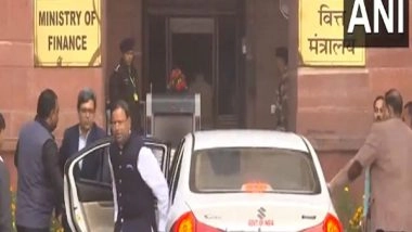 India News | MoS Finance Pankaj Chaudhary Arrives at North Block Ahead of Union Budget