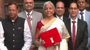 India News | Union Budget: Red Tab-Bahi Khata in Hand, FM Sitharaman Leaves North Block for Rashtrapati Bhavan