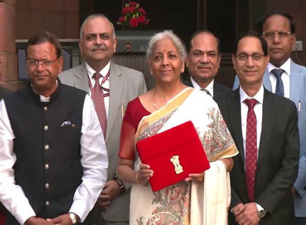 India News | Union Budget: Red Tab-Bahi Khata in Hand, FM Sitharaman Leaves North Block for Rashtrapati Bhavan