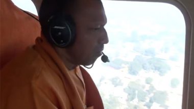 India News | Yogi Adityanath Conducts Aerial Survey of Maha Kumbh Area in UP