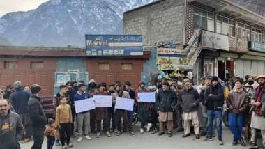 World News | Karakoram National Movement Stages Protest in PoGB over Power Outages, Border Pass Restrictions