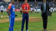 Sports News | 5th T20I: England Win Toss, Opt to Field Against India in Wankhede; Arshdeep Makes Way for Shami