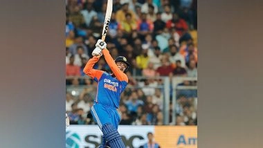 Sports News | 5th T20I: Abhishek Sharma's Bistering Ton Powers India to 247/9 Against England in Mumbai