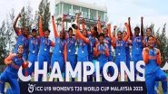 Sports News | BCCI Announces Rs 5 Crore Cash Reward for Women's U19 Squad After Their WC Triumph