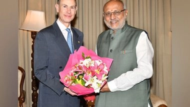 World News | UK's Prince Edward Meets Maharashtra Governor CP Radhakrishnan in Mumbai