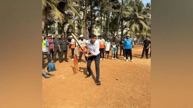 World News | Former UK PM Rishi Sunak Plays Cricket in Mumbai