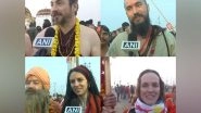 World News | Foreign Devotees Take Holy Dip at Triveni Sangam, Call It 'experience Beyond Words'