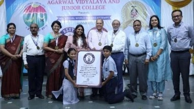 Business News | Agarwal Vidyalaya Chennai Marks 43rd Anniversary with Historic Elite World Records