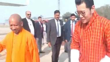 World News | Bhutan King Accompanied by UP CM Departs for Prayagraj to Attend Mahakumbh