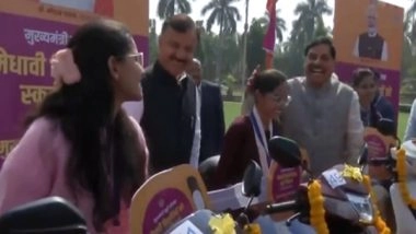 India News | MP CM Mohan Yadav Distributes Free E-scooters to 7900 Meritorious Govt School Students