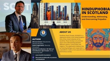 Business News | Scottish Parliament Group Endorses Groundbreaking Hinduphobia Report by Gandhian Peace Society