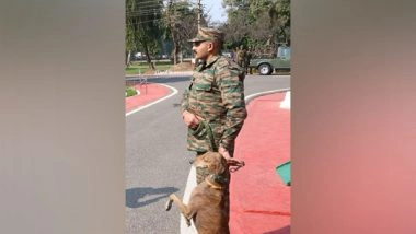 India News | Jammu: Army Honours Sniffer Dog 'Teena' for Exemplary Service