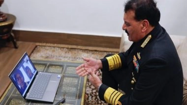 India News | Navika Sagar Parikrama II: Navy Chief Interacts with Team Tarini on Completing Halfway Circumnavigation Expedition