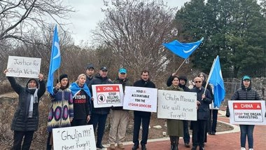 World News | Uyghur Activist Leads Protest at Chinese Embassy on 28th Anniversary of Ghulja Massacre