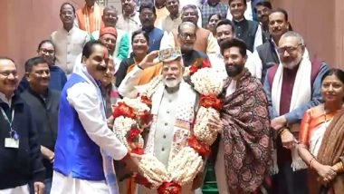 India News | NDA MPs from Bihar Felicitate PM Modi for Budget Announcements for State