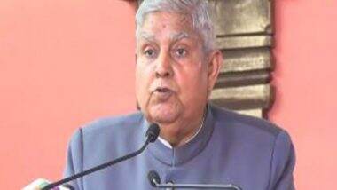 India News | Vice President Dhankhar Warns Against Divisive Forces, Stresses Need to Preserve National Unity