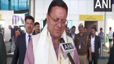 India News | Uttarakhand CM Offers Prayers at Maha Kumbh in Prayagraj, Calls It 'Maha Sangam of Faith'