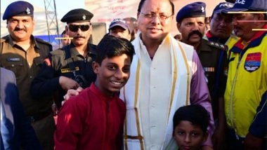 India News | CM Dhami Inspects Uttarakhand Mandapam at Maha Kumbh 2025,  Reviews Facilities for Pilgrims