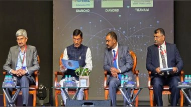 India News | Union Minister Sanjay Seth Hands over Restricted Military Type Certificates for Astra BVR Missile, HTT-40 Aircraft at Aero India Seminar