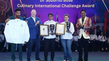 Business News | England Wins IIHM's Young Chef Olympiad; India-UAE Lift Dr. Suborno Bose Challenge Trophy