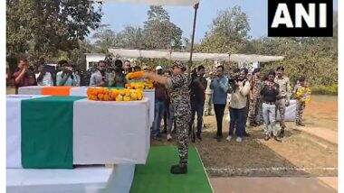 India News | Chhattisgarh: Wreath Laying Ceremony Held for Martyred STF Jawans in Bijapur