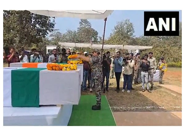 India News | Chhattisgarh: Wreath Laying Ceremony Held for Martyred STF Jawans in Bijapur