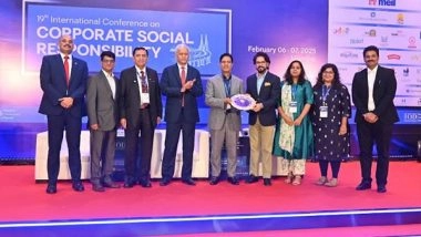 Business News | SMFG India Credit Wins the Prestigious Golden Peacock Award for Corporate Social Responsibility 2024