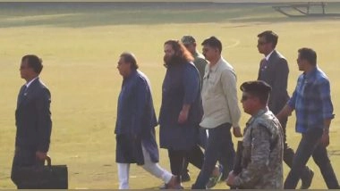 India News | UP: Mukesh Ambani Arrives in Prayagraj with Family to Attend Maha Kumbh
