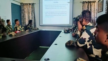 India News | BSF at Indo-Bangladesh Border Sensitised About Human-elephant Conflict, Wildlife Crimes